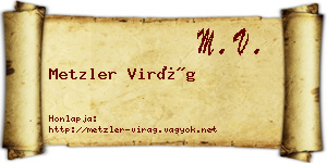 Metzler Virág névjegykártya